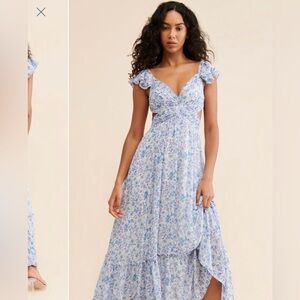 ASTR the Label Primrose Dress - S, Blue